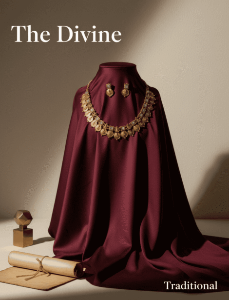 The Divine Traditional Golden Necklace Set