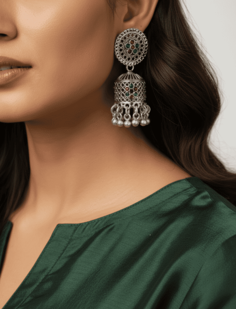 Antique Oxidized Tribal Earrings