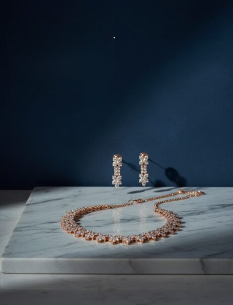 Flora Royale American Diamond Necklace Set